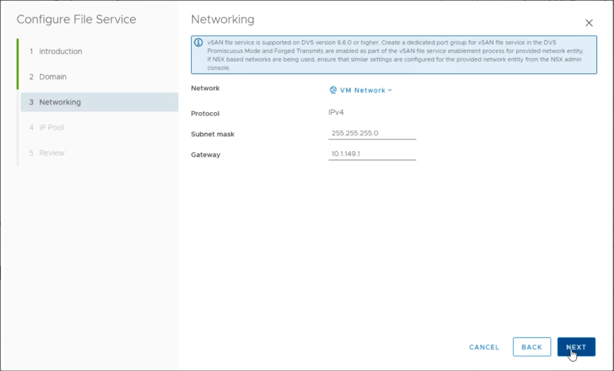 Configuring the networking