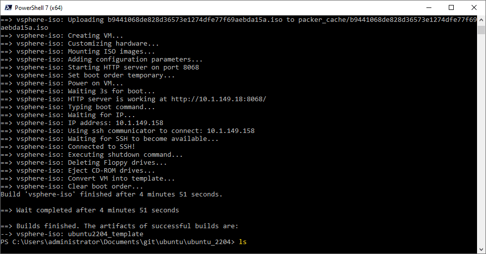 Packer Build Ubuntu 22.04 for VMware vSphere