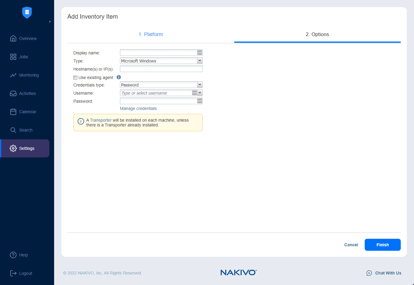 You can use agents on machines instead of passing in credentials