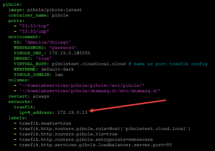 Docker Compose Static IP configuration