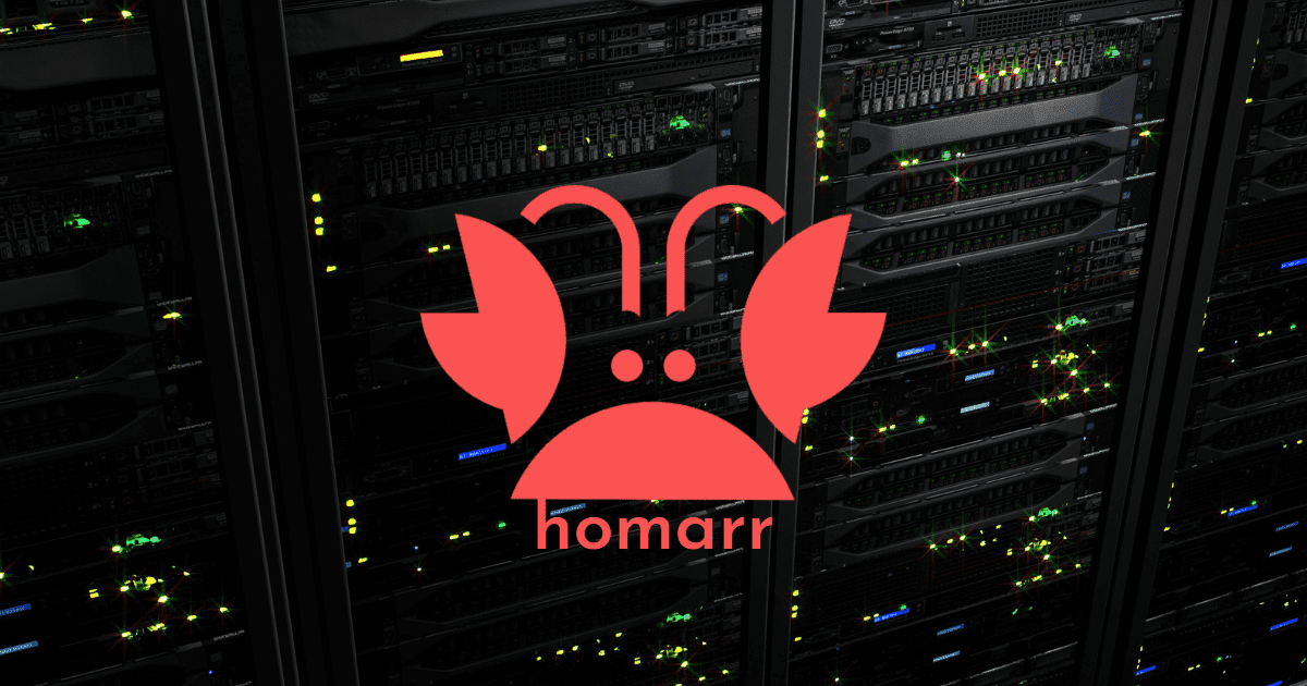 Homarr home lab dashboard for server monitoring