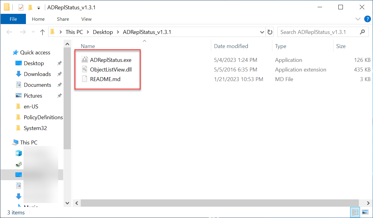 Unzipping the new tool and launching the executable