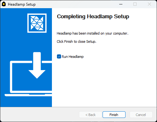 Finish the Headlamp installation