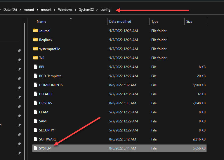 You will need to directly mount the registry hive