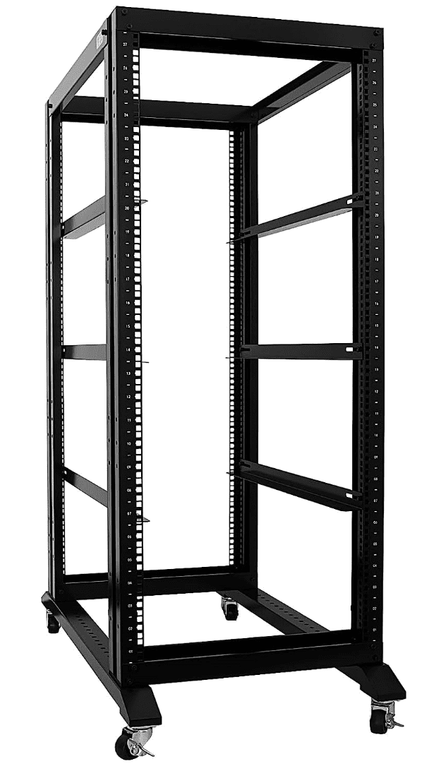 Open or traditional home server rack