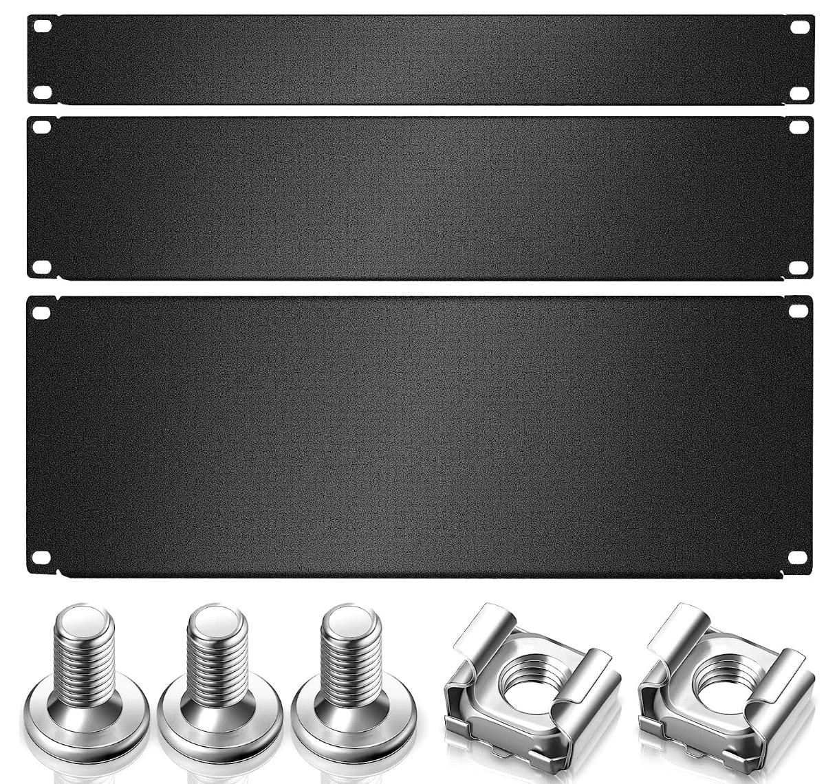 Server rack blanks that help close off unused U space