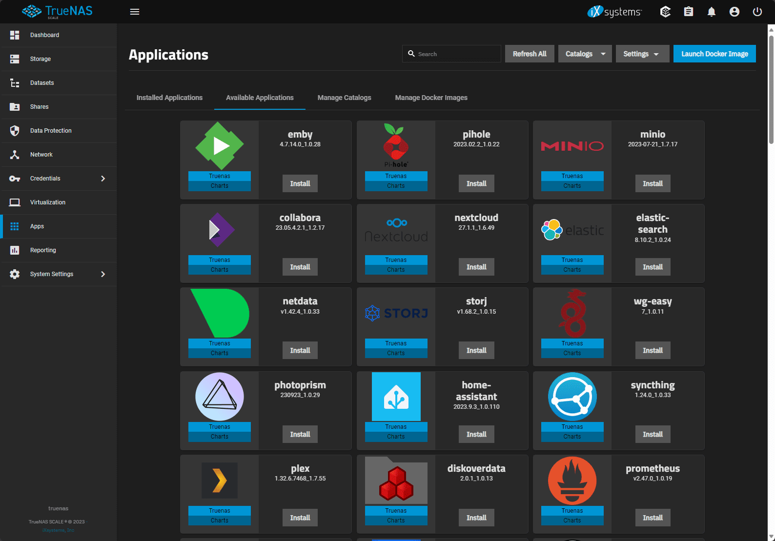 Running containerized applications in truenas scale