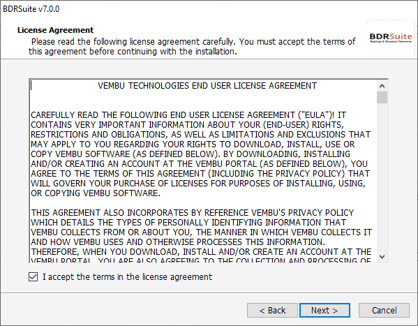 Accept the eula