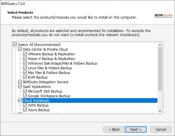 Customize the installation components