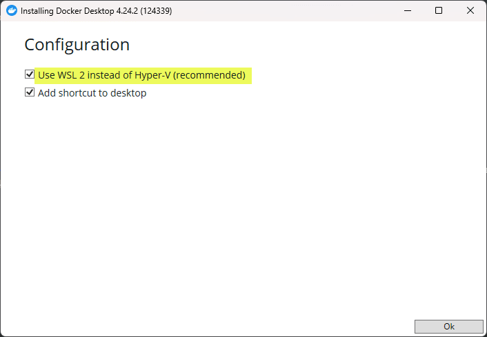 Installing docker desktop with wsl support