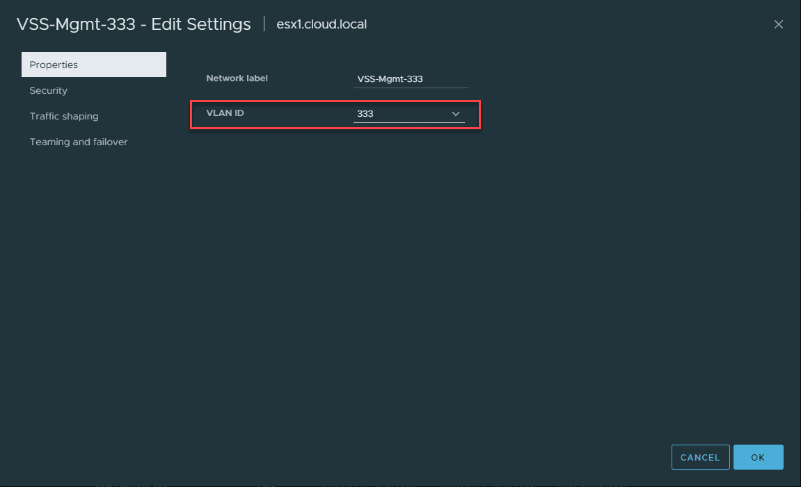 Virtual switch tagging in vmware networking