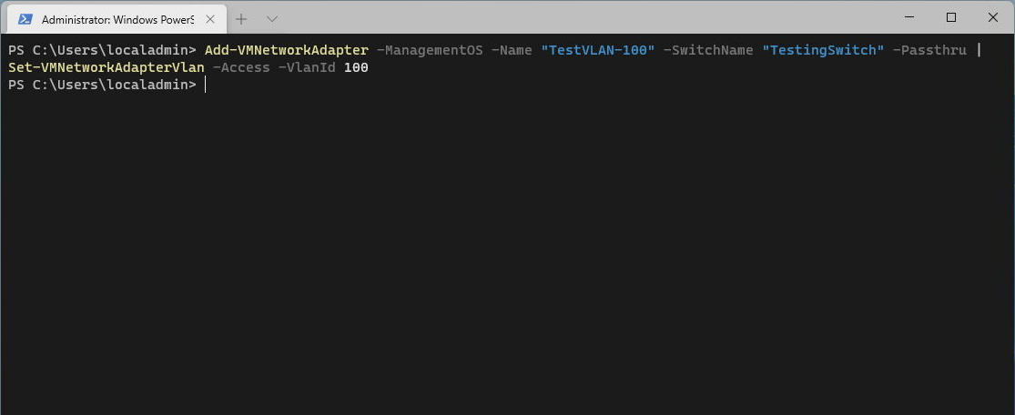 Adding a virtual network adapter tagged with the new firewalla vlan