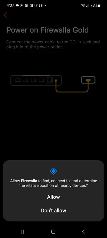 Allow bluetooth for the pairing process with the firewalla gold se device