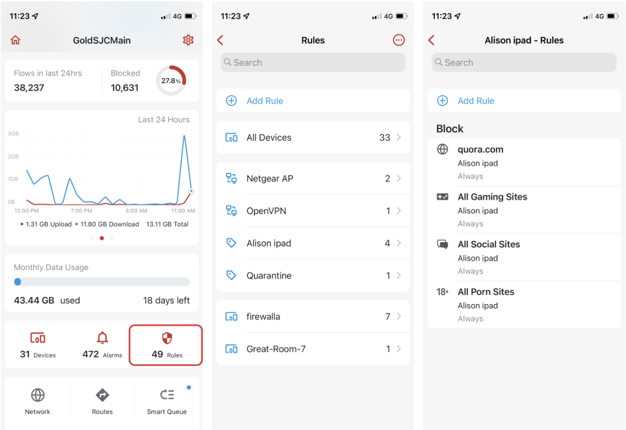 Firewalla egress filtering