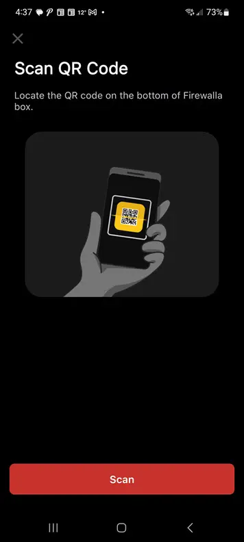 Prompt to scan your qr code