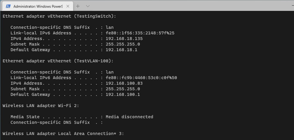 The firewalla correctly pulls an ip address from the new vlan