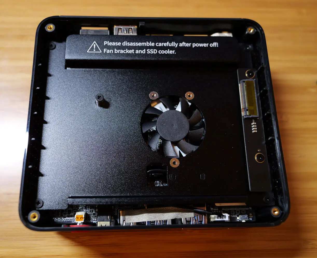 After taking off the bottom cover