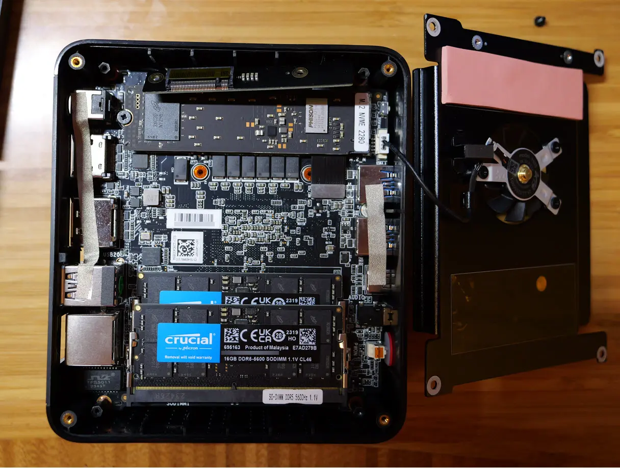 After the fan shroud is removed on the trigkey s7 pro