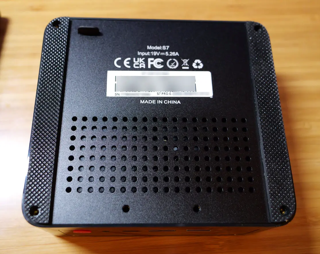 Underneath the s7 pro