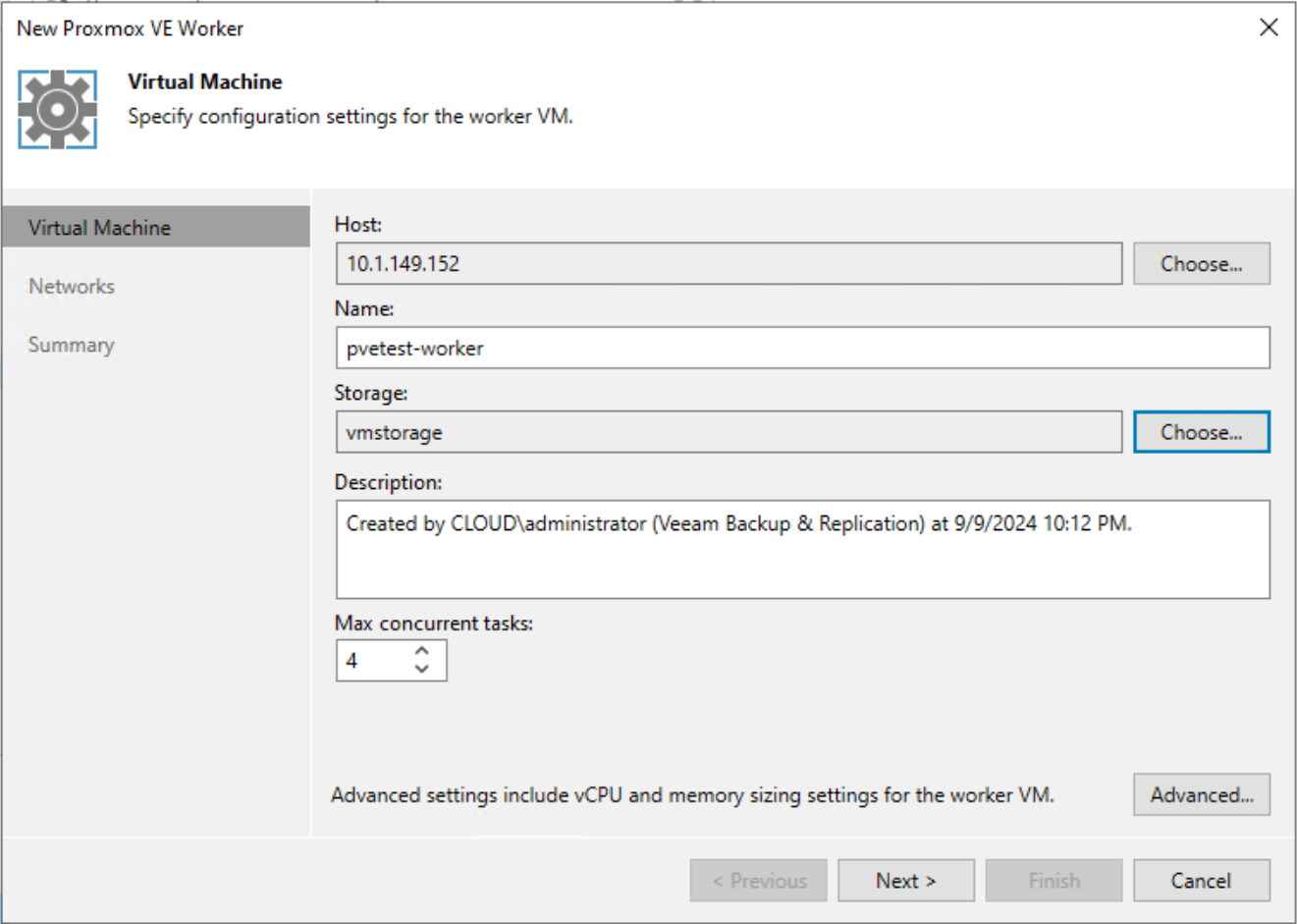 New proxmox ve worker wizard