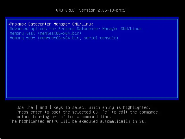 Booting up proxmox datacenter manager pdm