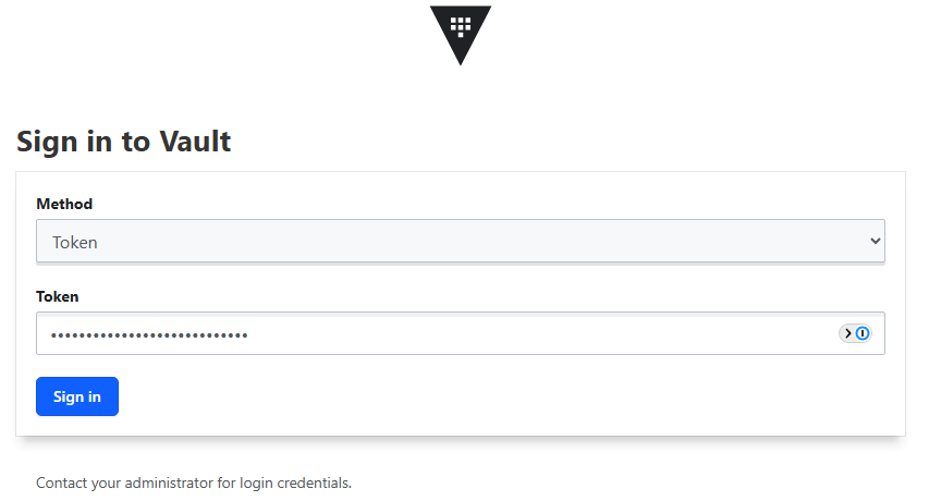 Log into vault with the root token