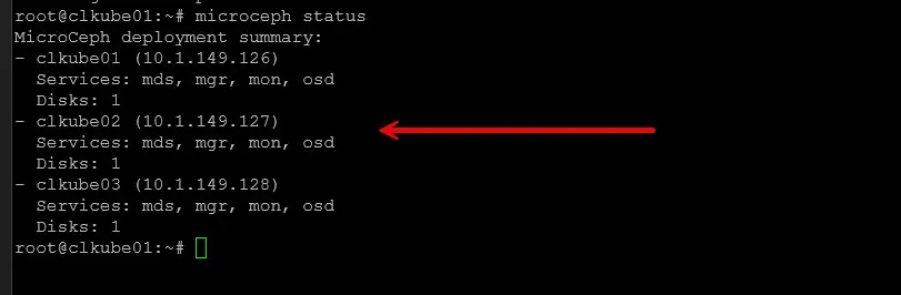 Microceph running the storage backend for a kubernetes cluster