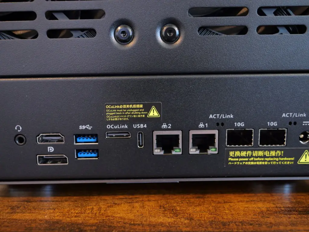 Aoostar wtr max connectivity ports on back