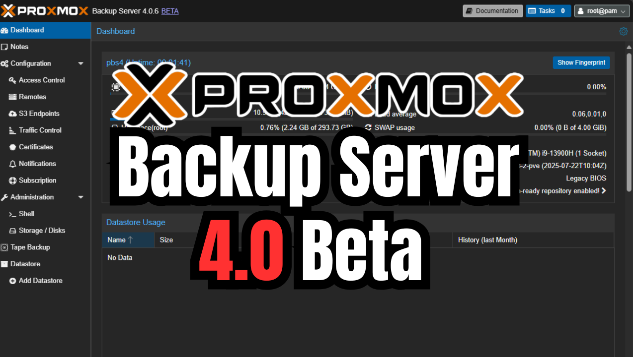 Proxmox Backup Server 4.0 Beta Released – Try the New Features Today!
