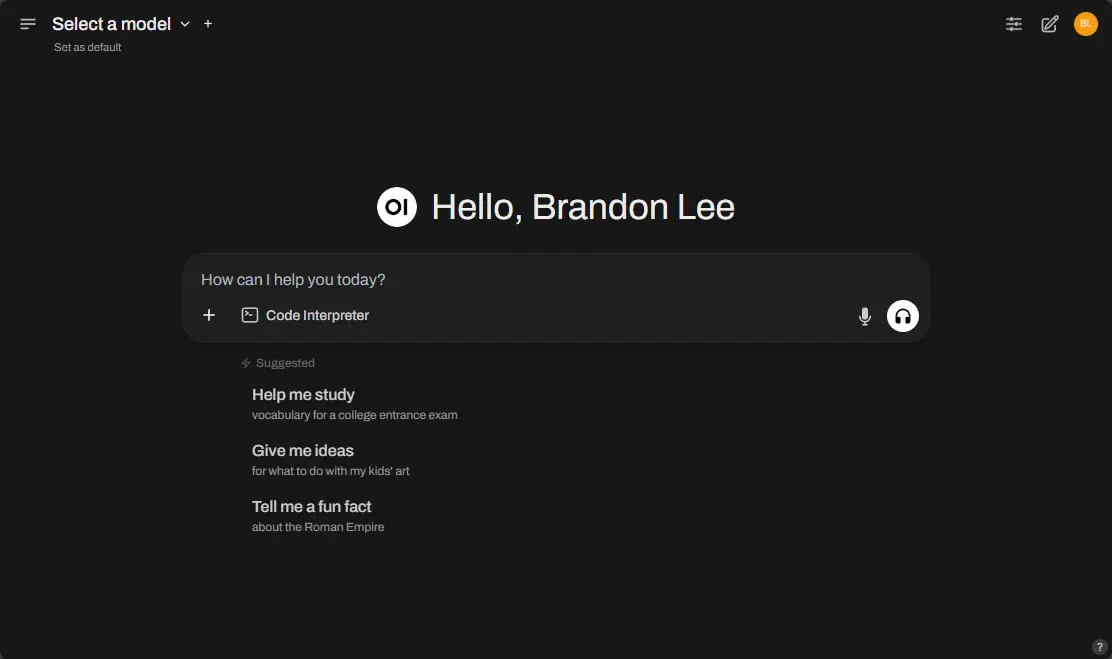 Admin user configured