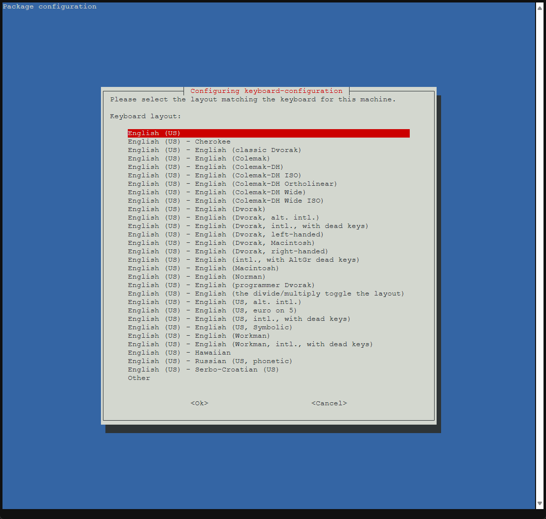 Keyboard configuration in the upgrade process to proxmox 9