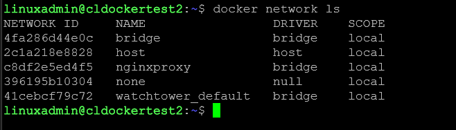Looking at docker networks on a docker host