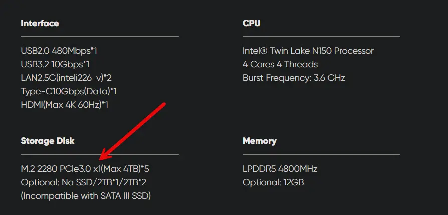 Pay attention to the specs for a mini pc you want to purchase