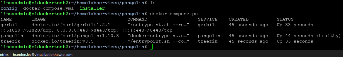 Services up and running