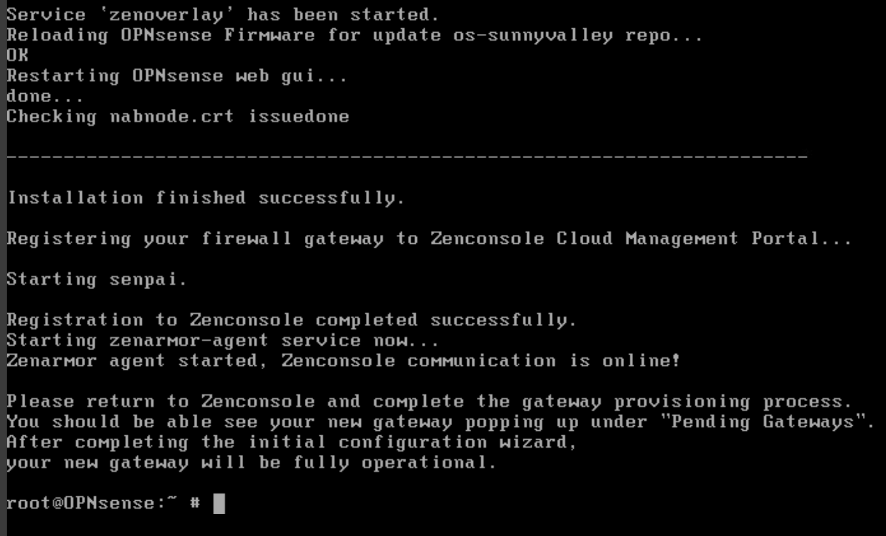After running the script locally on the opnsense firewall