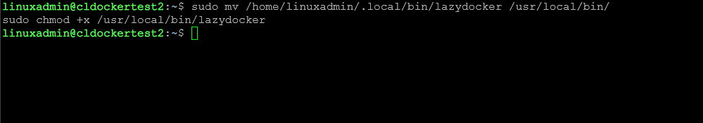 Moving the executable to the user local bin directory