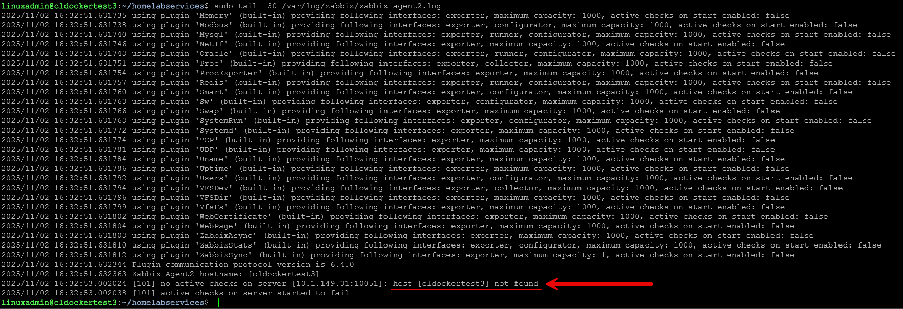 Seeing other issues in the agent 2 log