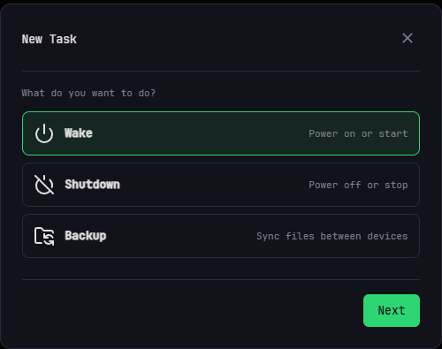 Adding a new scheduled task in deq home lab dashboard