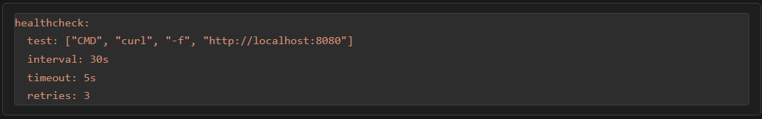 Docker compose health check