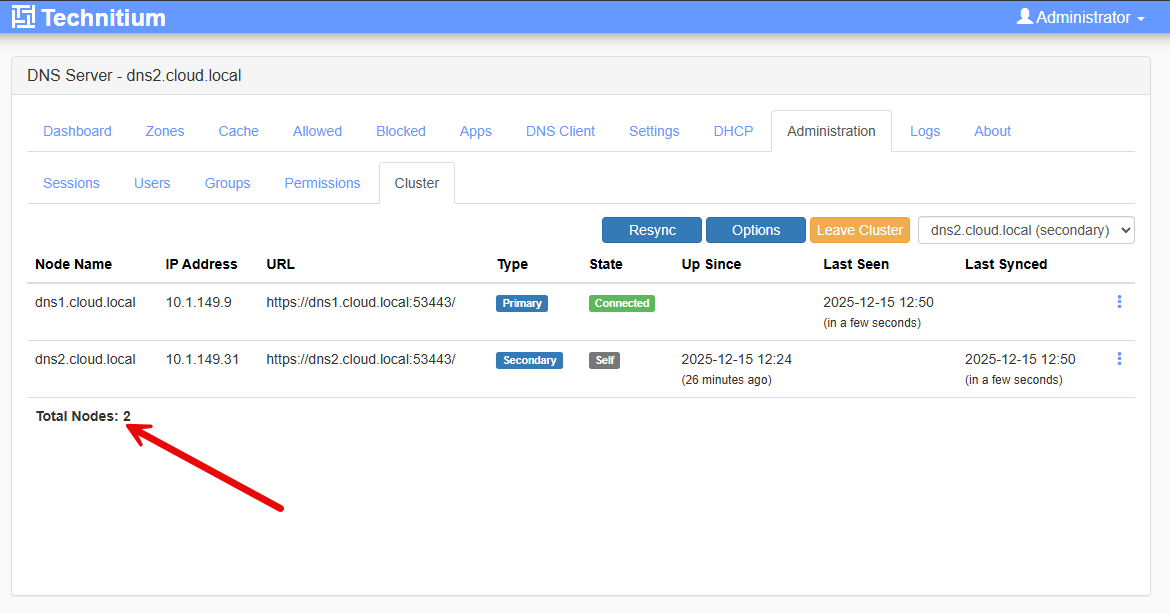 From secondary primary is connected