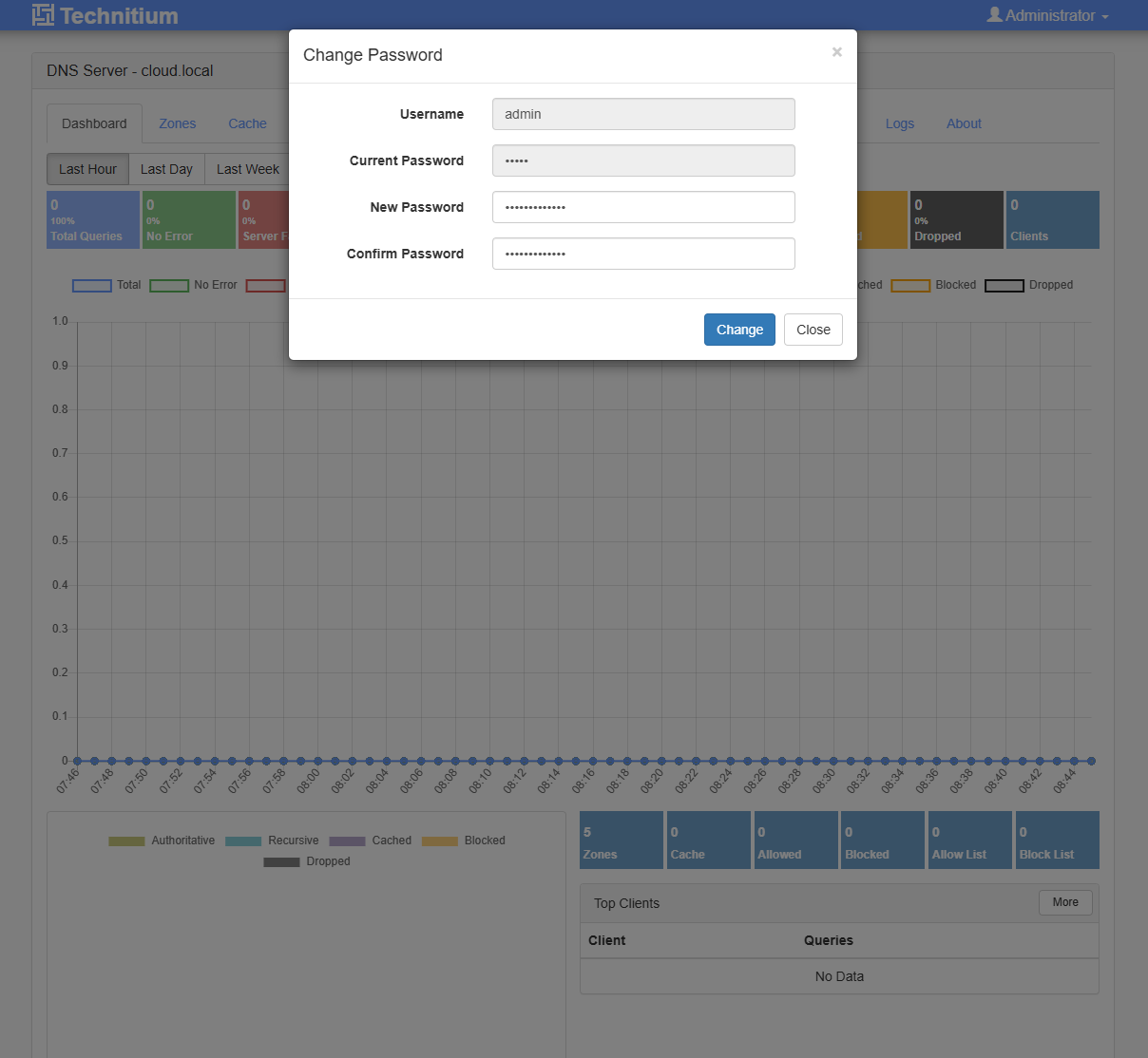 Login and change your password on your technitium instances