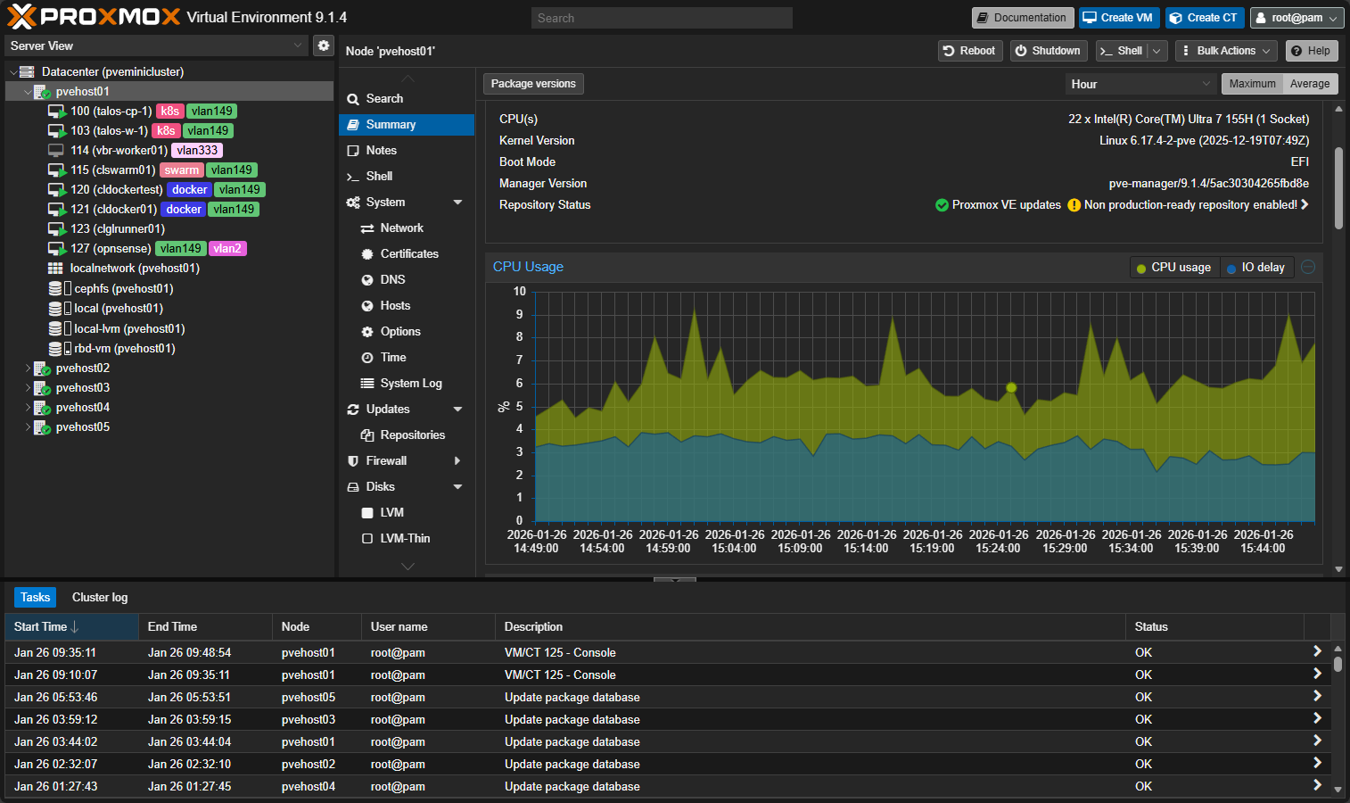 Proxmox native metrics and monitoring