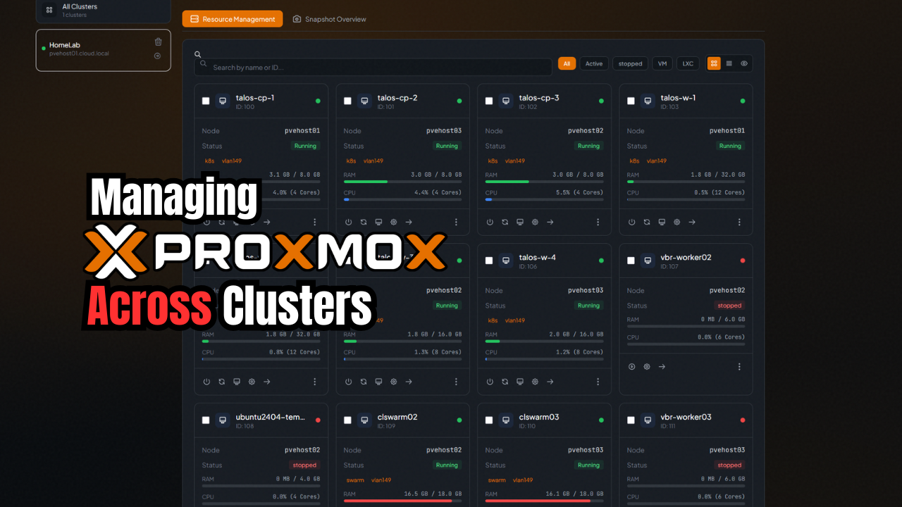 Proxmox multi cluster management 2