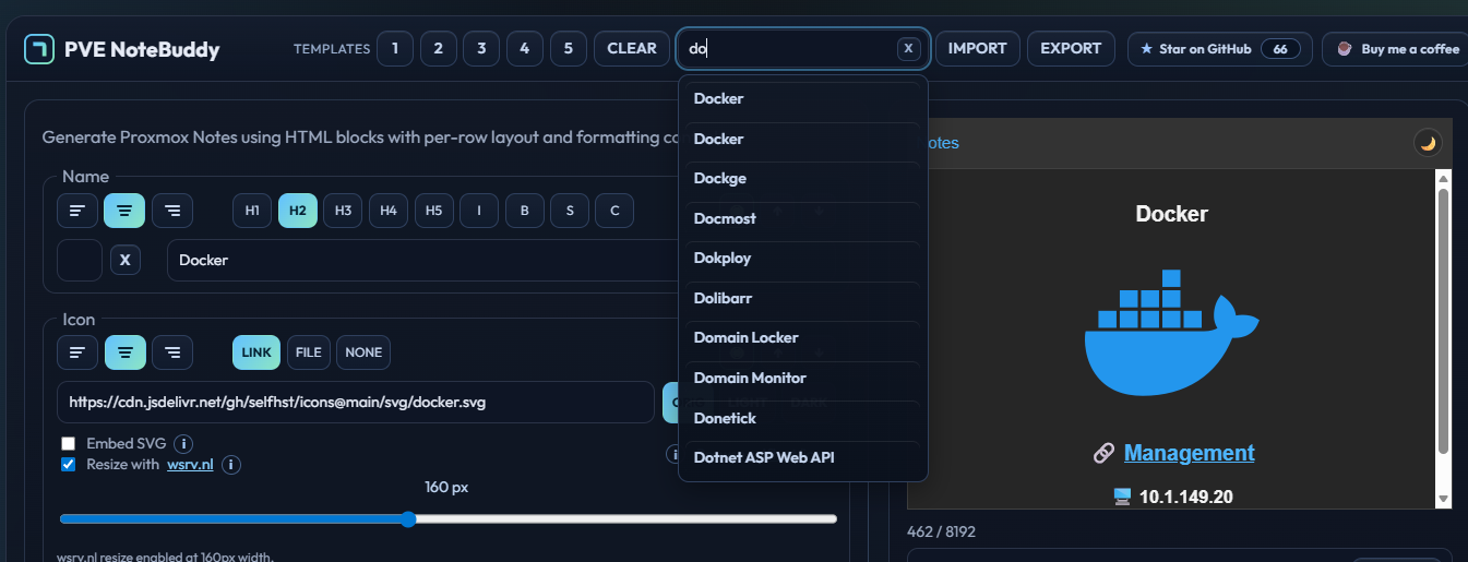 Searching the templates for well known services