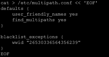 Creating a minimal multipath config