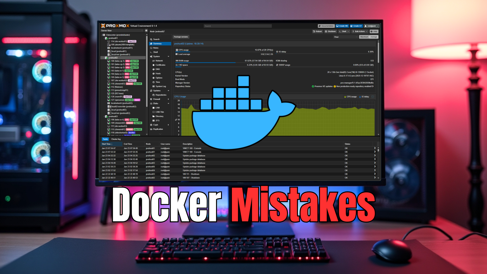 Docker mistakes home lab