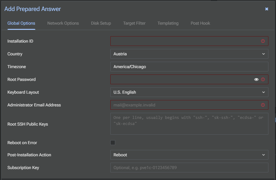 Beginning the process to create automated answer files