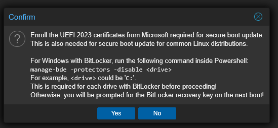 Message about enrolling the new certificates from microsoft