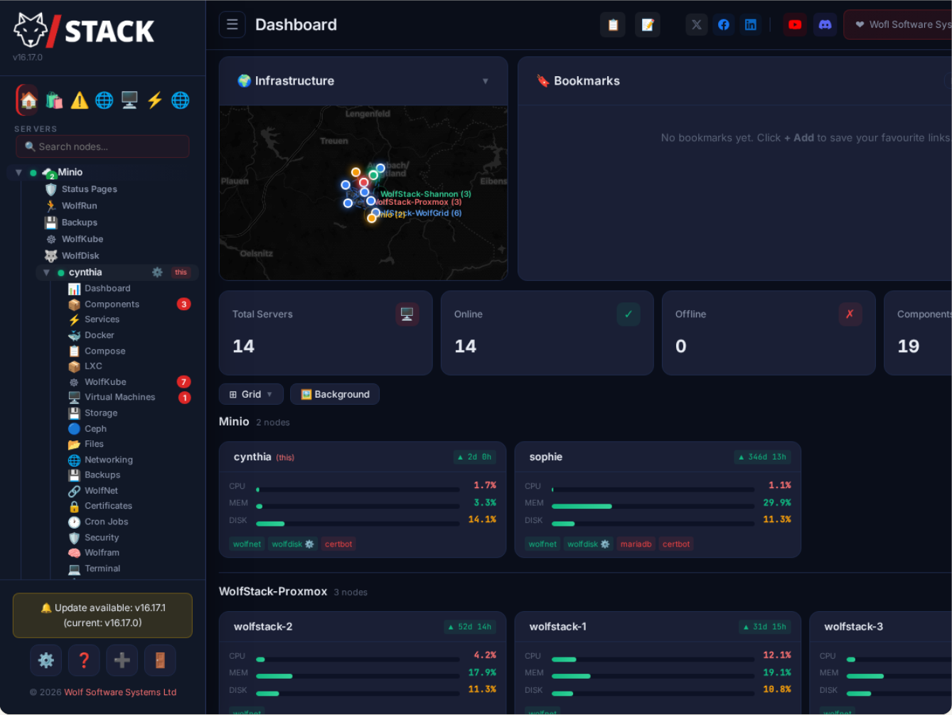 Wolfstack single binary solution for self hosting