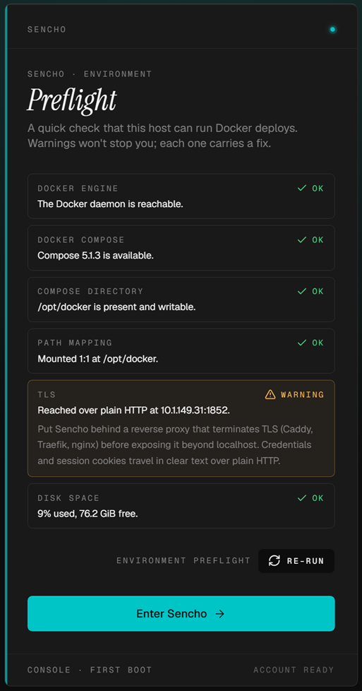 After mirroring the docker compose directories correctly